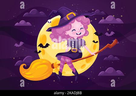 Bannière de vente ou modèle de publication pour les médias sociaux d'Halloween. Soldes d'Halloween. Illustration de Vecteur