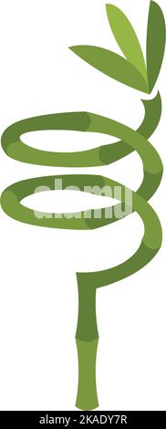 icône de vecteur de plante en spirale de bambou vrillé Illustration de Vecteur