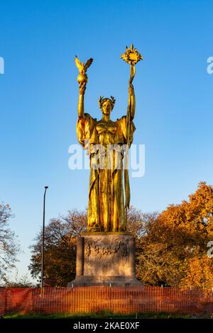 Photo de la réplique de 1918 de la statue de la République française de Daniel Chester, réalisée à l'origine pour l'exposition colombienne de 1893 qui a pris pl Banque D'Images