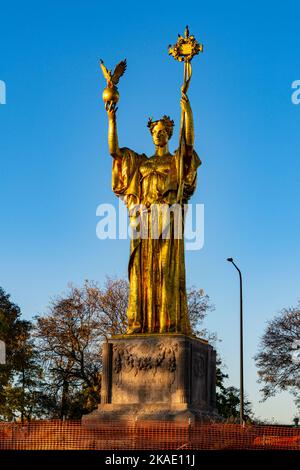 Photo de la réplique de 1918 de la statue de la République française de Daniel Chester, réalisée à l'origine pour l'exposition colombienne de 1893 qui a pris pl Banque D'Images