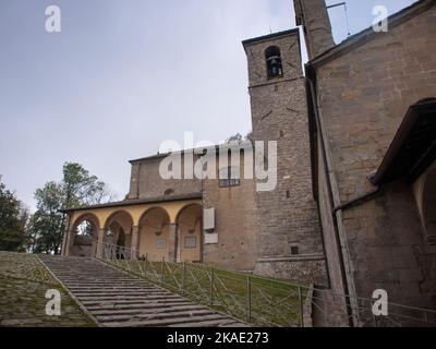 Italie, Toscane, Arezzo, quartier de Casentino, le Sanctuaire de la Verna. Banque D'Images