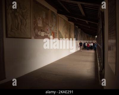 Italie, Toscane, Arezzo, quartier de Casentino, le Sanctuaire de la Verna. Banque D'Images