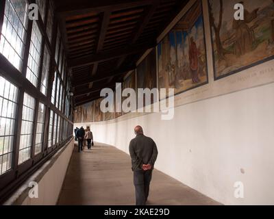 Italie, Toscane, Arezzo, quartier de Casentino, le Sanctuaire de la Verna. Banque D'Images