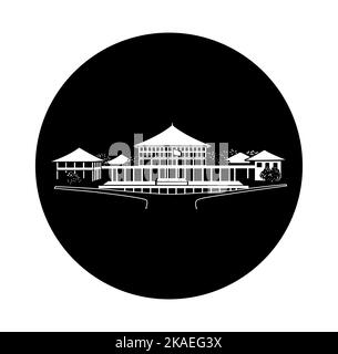 Icône vectorielle du Parlement de Sri Lanka. Symbole du Parlement Sri Lankankan. Illustration de Vecteur