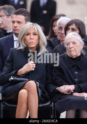 Brigitte Macron, Colette Soulages lors de la cérémonie nationale d ...