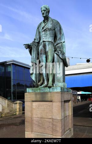 Statue de John Henry, Market Square, Leicester City, Leicestershire, Angleterre ; ROYAUME-UNI Banque D'Images