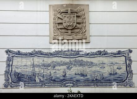 Plaque et azulejo à l'extérieur du Palais de San Carlos à Bogota Banque D'Images