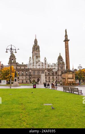George Square, Glasgow, Écosse, Royaume-Uni. Banque D'Images