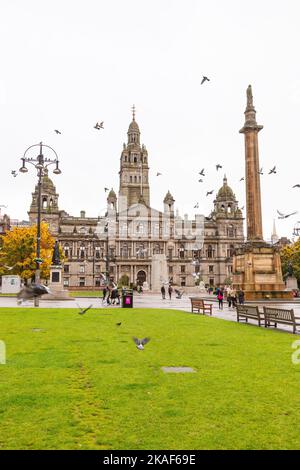 George Square, Glasgow, Écosse, Royaume-Uni. Banque D'Images