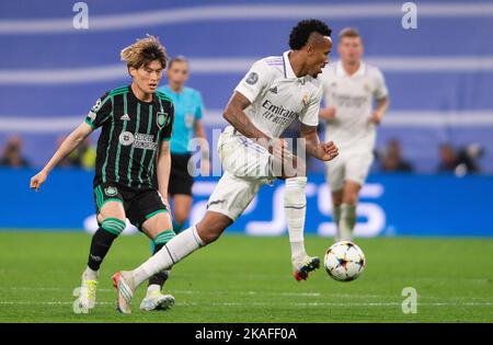 Madrid, Espagne. 02nd novembre 2022. 02 novembre 2022; Santiago Bernabeu, Madrid, Espagne: Ligue des champions de football, Real Madrid CF vs Celtic Glasgow 900/Cordo Press Credit: CORDO PRESS/Alay Live News Banque D'Images