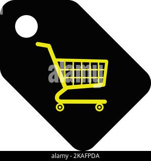 Illustration numérique d'une icône de panier pour les boutiques en ligne Illustration de Vecteur