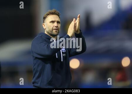 Birmingham, Royaume-Uni. 02nd novembre 2022. John Eustace Directeur de Birmingham City après le match de championnat Sky Bet Birmingham City vs Millwall à St Andrews, Birmingham, Royaume-Uni, 2nd novembre 2022 (photo de Simon Bissett/News Images) à Birmingham, Royaume-Uni le 11/2/2022. (Photo de Simon Bissett/News Images/Sipa USA) crédit: SIPA USA/Alay Live News Banque D'Images