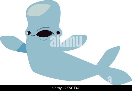 béluga plat Illustration de Vecteur