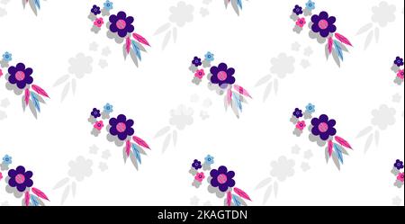 Motif vectoriel sans couture fait de belles fleurs Illustration de Vecteur
