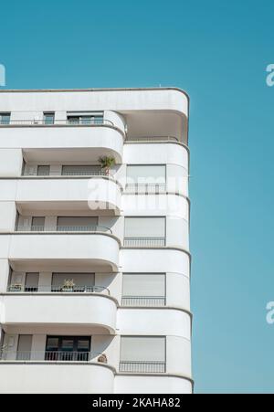 Bâtiment résidentiel moderne dans le Gutleutviertel de Francfort-sur-le-main Banque D'Images
