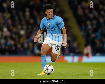 Manchester, Royaume-Uni. 2nd novembre 2022. Rico Lewis de Manchester City pendant le match de la Ligue des champions de l'UEFA au Etihad Stadium de Manchester. Le crédit photo devrait se lire: Andrew Yates/Sportimage crédit: Sportimage/Alay Live News Banque D'Images