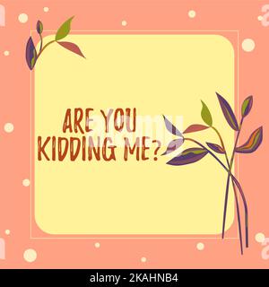 Inspiration montrant le signe sont vous me plaisantez question. Photo conceptuelle insuffler la vie à une marque un moniteur de contenu attrayant avec clavier Banque D'Images