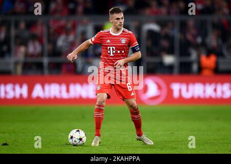 Munich, Allemagne. 01 novembre 2022. Joshua Kimmich du FC Bayern Munich en action lors du match de football de l'UEFA Champions League entre le FC Bayern Munich et le FC Internazionale. Nicolò Campo/Alay Live News Banque D'Images