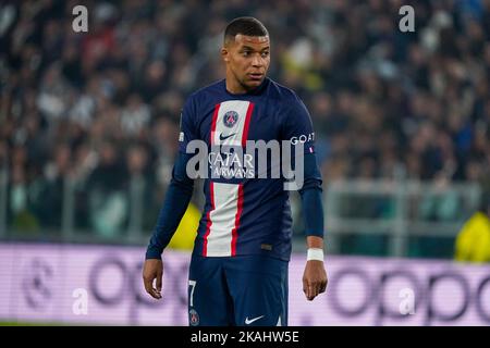 Stade Allianz, Turin, Italie, 02 novembre 2022, Kylian Mbappe (Paris Saint Germain FC) pendant le Juventus FC vs Paris Saint-Germain FC - UEFA Champio Banque D'Images