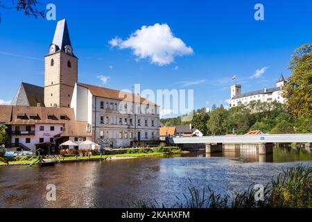 Hrad Rožmberk, Rozmberk nad Vltavou, Jizni Cechy, Ceska republika / château, Rozmberk nad Vltavou, Bohême du Sud, République tchèque Banque D'Images