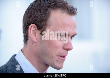 Washington, D.C. — jeudi, 18 février sur les marches du Portique nord de la Maison Blanche, le capitaine de l'équipe des Blackhawks de Chicago, Jonathan Toews. (Photo de Cheriss May/NurPhoto) *** Veuillez utiliser le crédit du champ de crédit *** Banque D'Images