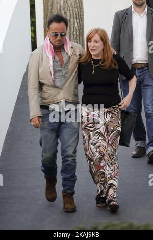 Bruce Springsteen et son épouse Patti Scialfa participent au tournoi mondial de chevaux de la tournée des champions à 20 mai 2016, à Madrid, en Espagne. (Photo par Oscar Gonzalez/NurPhoto) *** Veuillez utiliser le crédit du champ de crédit *** Banque D'Images