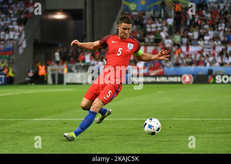 Gary Cahill d'Angleterre photographié pendant le match de l'UEFA Euro 2016 Groupe B entre la Slovaquie et l'Angleterre au Stade Geoffroy Guichard à Saint-Etienne, France, 20 juin 2016 (photo par Andrew Surma/NurPhoto) *** Veuillez utiliser le crédit du champ de crédit *** Banque D'Images