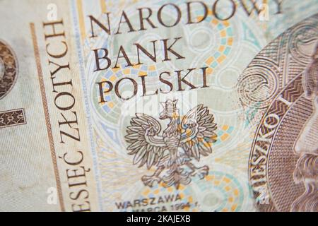 Bydgoszcz, Pologne - 31 juillet 2016. Les pièces de monnaie zloty polonaises sont visibles. (Photo de Jaap Arriens/NurPhoto) *** Veuillez utiliser le crédit du champ de crédit *** Banque D'Images