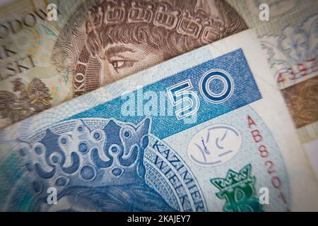 Bydgoszcz, Pologne - 31 juillet 2016. Les pièces de monnaie zloty polonaises sont visibles. (Photo de Jaap Arriens/NurPhoto) *** Veuillez utiliser le crédit du champ de crédit *** Banque D'Images