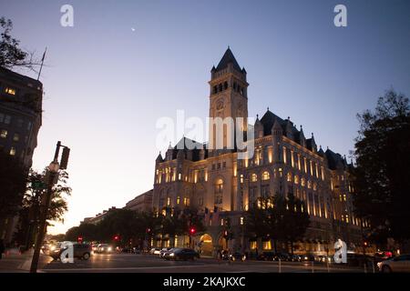 Vue extérieure de l'hôtel Trump International - ancien bureau de poste, à Washington, DC sur 26 octobre 2016. (Photo de Cheriss May/NurPhoto) *** Veuillez utiliser le crédit du champ de crédit *** Banque D'Images