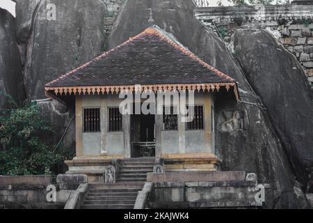 Le temple bouddhiste d'Isurumuniya Vihara dans l'Anuradhapura, Sri Lanka Banque D'Images