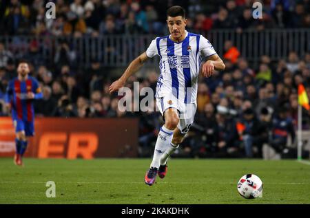 Yuri Berchiche lors du dernier match de la coupe du Roi 1/4 entre F.C. Barcelone v Real Sociedad, à Barcelone, sur 26 janvier 2017.(photo par Urbanandsport/NurPhoto) *** Veuillez utiliser le crédit du champ de crédit *** Banque D'Images