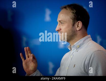 L'acteur polonais Borys Szyc pose pour les photographes lors d'un photocall pour le film 'Pokot' (Souor) en compétition au festival Berlinale 67th à Berlin sur 12 février 2017. (Photo de COOLMedia/NurPhoto) *** Veuillez utiliser le crédit du champ de crédit *** Banque D'Images