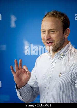 L'acteur polonais Borys Szyc pose pour les photographes lors d'un photocall pour le film 'Pokot' (Souor) en compétition au festival Berlinale 67th à Berlin sur 12 février 2017. (Photo de COOLMedia/NurPhoto) *** Veuillez utiliser le crédit du champ de crédit *** Banque D'Images