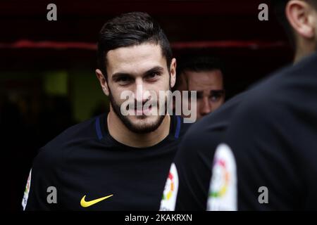 Koke ResurreciÃ³n milieu de terrain de l'Atlético de Madrid (6) pendant le match de la Liga Santander entre le Sporting de Gijon et l'Atlético de Madrid au stade El Molinon sur 18 février 2017 à GijÃ³n, Espagne. (Photo de Jose Manuel Alvarez Rey/NurPhoto) *** Veuillez utiliser le crédit du champ de crédit *** Banque D'Images