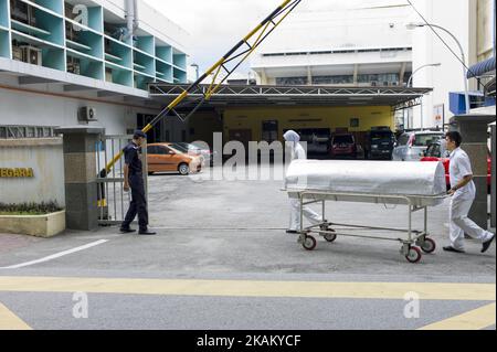 Vue générale de l'aile Forensics de l'Hôpital de Kuala Lumpur dans la capitale malaisienne sur 16 février 2017, où le corps de Kim Jong-Nam, demi-frère du dirigeant nord-coréen Kim Jong-un, est maintenu. (Photo de Chris Jung/NurPhoto) *** Veuillez utiliser le crédit du champ de crédit *** Banque D'Images