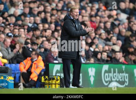 Ronald Koeman, directeur d'Everton pendant le match de la Premier League entre Tottenham Hotspur et Everton à White Hart Lane, Londres, 05 mars 2017 (photo de Kieran Galvin/NurPhoto) *** Veuillez utiliser le crédit du champ de crédit *** Banque D'Images