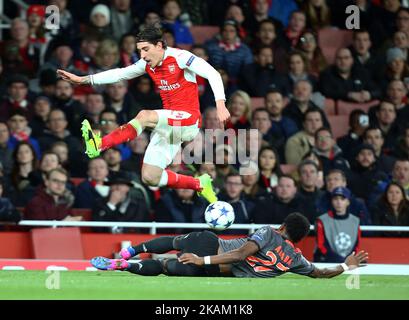 Hector Bellerin d'Arsenal lors de la Ligue des champions de l'UEFA - Round 16 - 2nd Leg Match entre Arsenal et Bayern Munich aux Emirats , Londres 07 Mar 2017 (photo de Kieran Galvin/NurPhoto) *** Veuillez utiliser le crédit du champ de crédit *** Banque D'Images