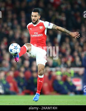 Theo Walcott d'Arsenal lors de la Ligue des champions de l'UEFA - Round 16 - 2nd Leg Match entre Arsenal et Bayern Munich aux Emirats , Londres 07 Mar 2017 (photo de Kieran Galvin/NurPhoto) *** Veuillez utiliser le crédit du champ de crédit *** Banque D'Images