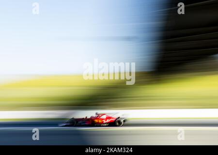 RAIKKONEN Kimi (fin) Ferrari SF70-H équipe scuderia Ferrari en action pendant les essais hivernaux de Formule 1 au circuit de Catalunya sur 10 mars 2017 à Montmelo, Espagne. (Photo de Xavier Bonilla/NurPhoto) *** Veuillez utiliser le crédit du champ de crédit *** Banque D'Images