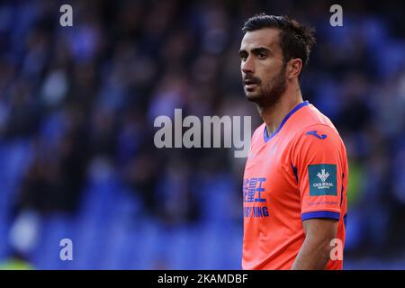 Matthieu Saunier défenseur de Grenade CF (20) pendant le match de la Liga Santander entre Deportivo de la Corua et Grenade CF au stade Riazor sur 5 avril 2017 à Corua, Espagne. (Photo de Jose Manuel Alvarez Rey/NurPhoto) *** Veuillez utiliser le crédit du champ de crédit *** Banque D'Images