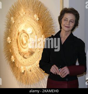 L'actrice Charlotte Rampling assiste au Loewe Craft Prize au COAM à Madrid. Espagne. 10 mars 2017 (photo par Oscar Gonzalez/NurPhoto) *** Veuillez utiliser le crédit du champ de crédit *** Banque D'Images