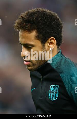 Neymar Jr du FC Barcelone au stade Juventus de Turin, Italie sur 11 avril 2017. (Photo de Matteo Ciambelli/NurPhoto) *** Veuillez utiliser le crédit du champ de crédit *** Banque D'Images