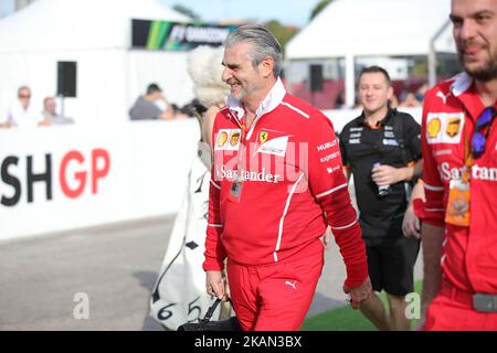 Maurizio Arrivabene lors de la Formule 1 GP d'Espagne 2017 célébrée au circuit Barcelona Catalunuya le 14th mai 2017 à Barcelone, Espagne. (Photo par Urbanandsport/NurPhoto) *** Veuillez utiliser le crédit du champ de crédit *** Banque D'Images