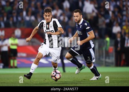 Finale italienne de la coupe Tim Lazio v Juventus Paulo Dybala de Juventus au stade Olimpico à Rome, Italie sur 17 mai 2017. (Photo de Matteo Ciambelli/NurPhoto) *** Veuillez utiliser le crédit du champ de crédit *** Banque D'Images