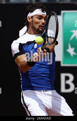 Tennis ATP Internazionali d'Italia BNL troisième tour Fabio Fognini (ITA) à Foro Italico à Rome, Italie sur 18 mai 2017. (Photo de Matteo Ciambelli/NurPhoto) *** Veuillez utiliser le crédit du champ de crédit *** Banque D'Images