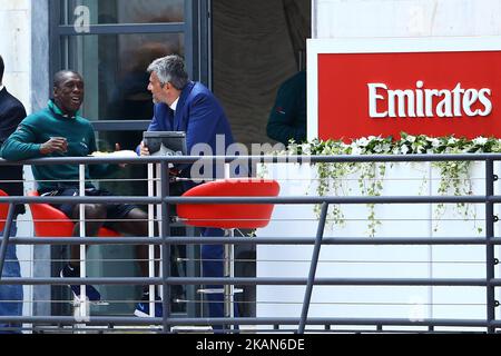 Tennis ATP Internazionali d'Italia BNL semifinal ancien joueur de Milan AC Clarence Seedorf avant une exposition bénéfique à Foro Italico à Rome, Italie sur 20 mai 2017. (Photo de Matteo Ciambelli/NurPhoto) *** Veuillez utiliser le crédit du champ de crédit *** Banque D'Images