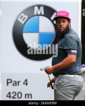Andrew Johnston de l'Angleterre pendant 1st ronde pour le championnat BMW PGA 2017 sur le parcours ouest à Wentworth on 25 mai 2017 en Virginia Water, Angleterre (photo par Kieran Galvin/NurPhoto) *** Veuillez utiliser le crédit du champ de crédit *** Banque D'Images