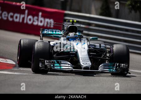 77 BOTTAS Valtteri de Finlande de Mercedes W08 Hybrid EQ Power+ équipe Mercedes GP lors du Grand Prix de Monaco du championnat de Formule 1 de la FIA, à Monaco le 27th de 2017. (Photo de Xavier Bonilla/NurPhoto) *** Veuillez utiliser le crédit du champ de crédit *** Banque D'Images