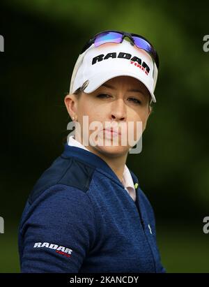 Jodi Ewart Shadoff, d'Angleterre, se dirige vers le 7th trous lors de la dernière partie du championnat Volvik LPGA au Travis Pointe Country Club, Ann Arbor, MI, USA Sunday, 28 mai, 2017. (Photo de Jorge Lemus/NurPhoto) *** Veuillez utiliser le crédit du champ de crédit *** Banque D'Images